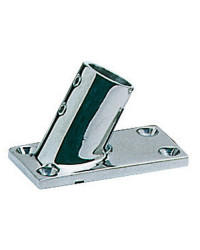 Platine p. balcon AISI316 rectangulaire 60° 25 mm -