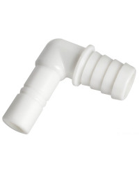 Raccord cylindrique coudé p. tuyau flexible 20 mm -