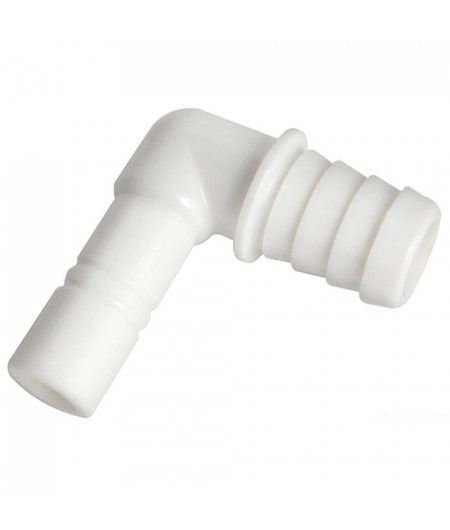 Raccord cylindrique coudé p. tuyau flexible 20 mm -