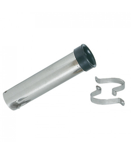 Porte-canne mural en inox 41 mm -