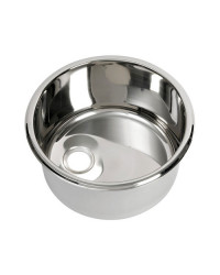 Evier rond inox poli miroir 330x180 mm -
