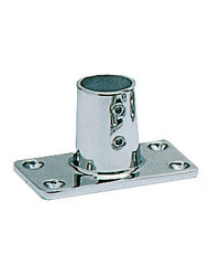 Platine rectangulaire p. balcon AISI316 90° 22 mm -