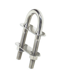 Cavalier U raccord conique inox poli mi 122x12,5mm -