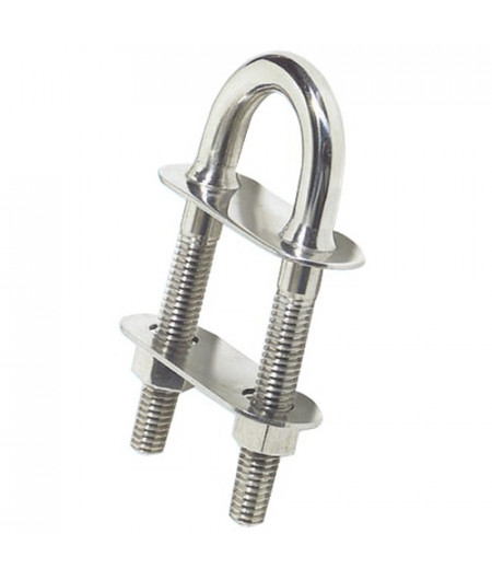 Cavalier U raccord conique inox poli mir 110x9,5mm -