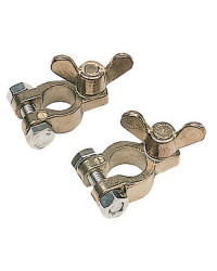 Paire de cosses de batterie en bronze -