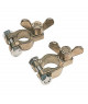 Paire de cosses de batterie en bronze -