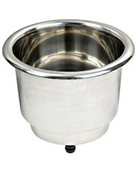 Porte-verre inox avec drainage -