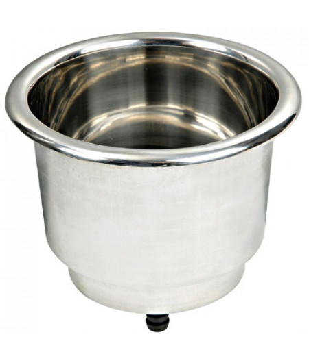 Porte-verre inox avec drainage -