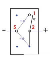 Interrupteur Marina R sans bascule (ON)-OFF -