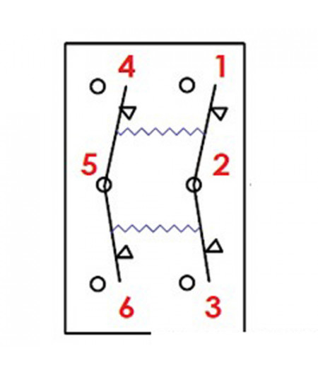 Interrupteur Marina R sans bascule (ON)-OFF-(ON) -
