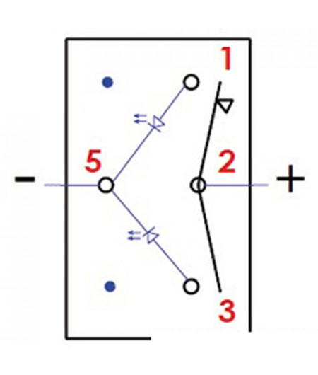 Interrupteur Marina R sans bascule ON-OFF-(ON) -