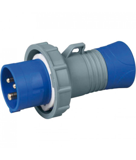 Fiche de courant standard tripolaire mâle IP67 16A -