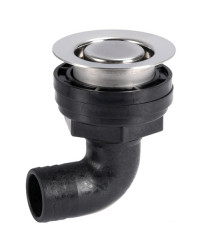 Evacuation p.cockpit au ras avec tête AISI 316 90° -