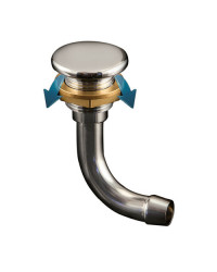 Event Flush coudé à 90° - laiton chromé - 16 mm