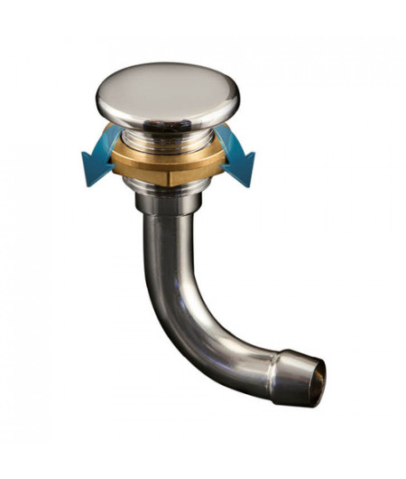 Event Flush coudé à 90° - laiton chromé - 20 mm