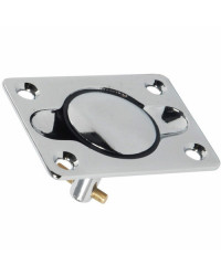 Lève-plancher escamotable laiton chromé 65x50 mm -