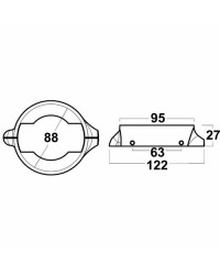 Collier Volvo Penta 2pcs avec vis zinc -