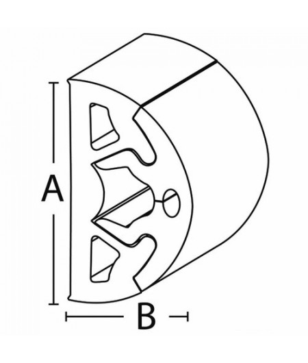 Défense de quai BINO terminal gris 40 mm -