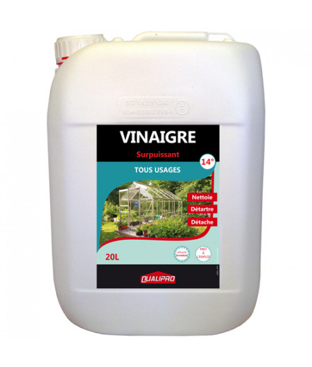 Vinaigre de nettoyage surpuissant à 14° - 20 litres