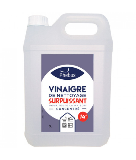 Vinaigre de nettoyage surpuissant à 14° - 5 litres