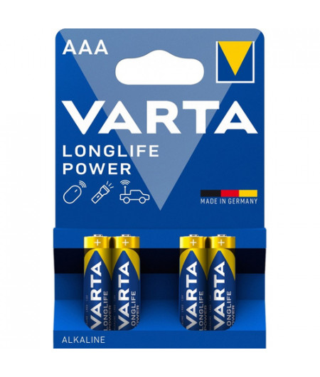 Pile alcaline LR03 - AAA Longlife Power - LR03 - Blister de 4