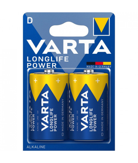Pile alcaline LR20 - D Longlife Power - LR20 - Blister de 2