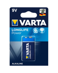 Pile alcaline 9 V 6LR61 Longlife Power - 6LR61 - En blister