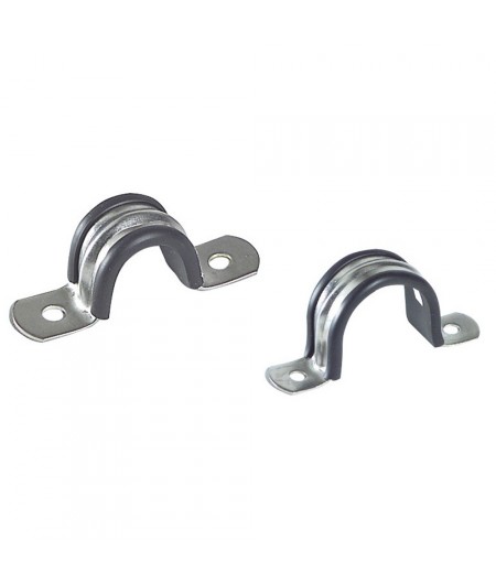 Cavalier tuyau inox/caout 22mm