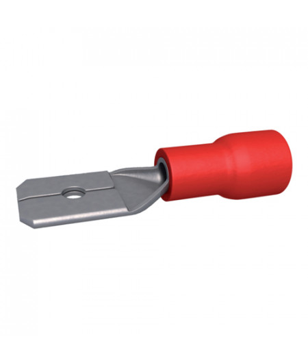 Cosse plate mâle - 6.3 mm - 0.5 à 1.5  mm² - Rouge - Boite de 100