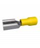 Cosse plate femelle - 6.3 mm - 3 à 6 mm² - Jaune - Boite de 50