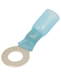 Cosse à oeil thermorétractable - Ø 6 mm - 1.5 à 2.5 mm² - Bleu - Boite de 25