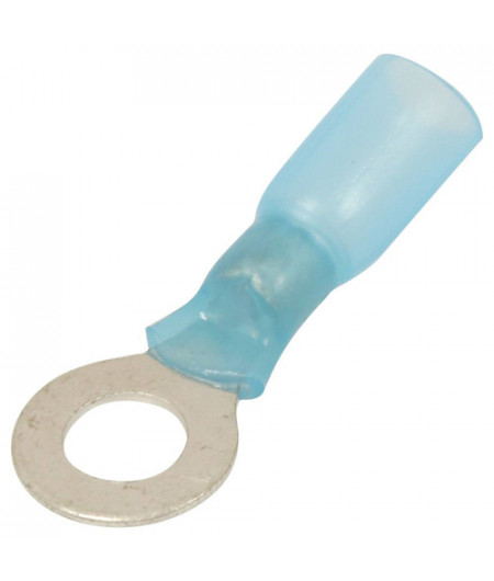 Cosse à oeil thermorétractable - Ø 6 mm - 1.5 à 2.5 mm² - Bleu - Boite de 25