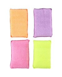 Eponge microfibre récurante - 9 x 14 x 2.5 cm - Blister de 4