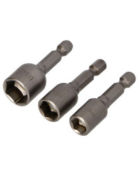 Jeu d'embouts magnetiques - 3 pièces - En blister