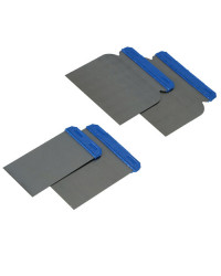 Lot de 4 spatules de carrossier - 43 - 67 - 87 - 105mm - En blister