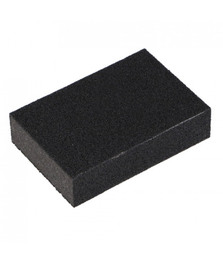Eponge abrasive 4 faces rectangulaire - grain 100 - En blister