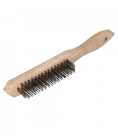 Brosse métalique avec fil d'acier - 120 x 30 mm - 6 rangées