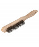 Brosse métalique avec fil d'acier - 120 x 30 mm - 6 rangées