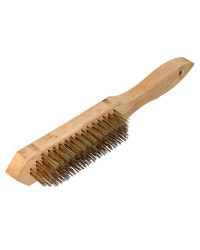 Brosse métalique avec fil de laiton - 120 x 28 mm - 6 rangées