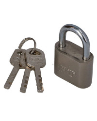 Cadenas laiton chromé anse inox - 50 mm - En blister