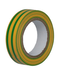 Ruban isolant 15 mm x 10 m - vert / jaune