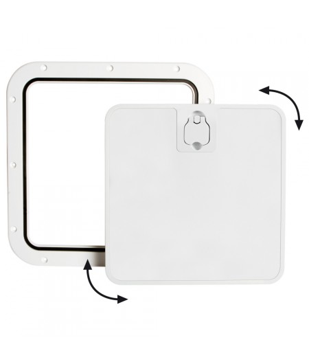 Porte d'équipet à façade amovible 375x375 mm blanc