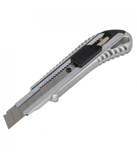 Cutter aluminium à guide métallique - 18 mm - En blister