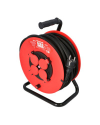 Rallonge électrique sur enrouleur - 30m - 4 prises