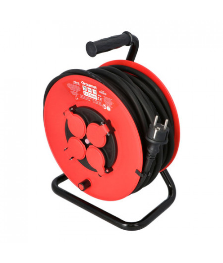 Rallonge électrique sur enrouleur - 30m - 4 prises