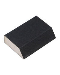 Eponge abrasive 4 faces trapézoïdale - grain 150 - En blister