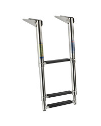 Echelle de bain inox télescopique - 3 marches - noires