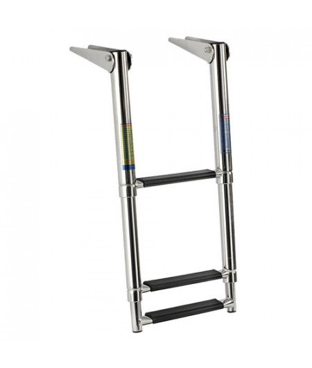 Echelle de bain inox télescopique - 3 marches - noires