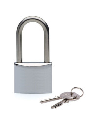 Cadenas chrome avec anse inox longue - 50 mm