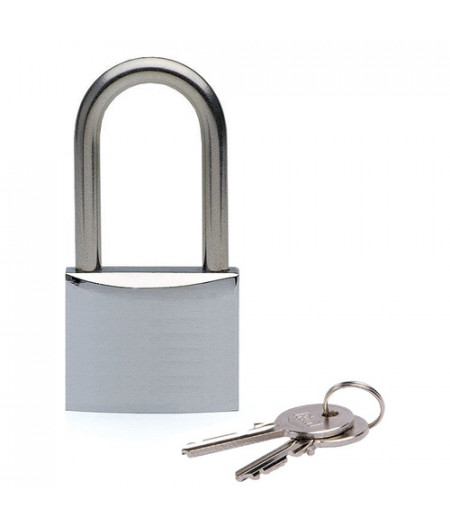 Cadenas chrome avec anse inox longue - 50 mm